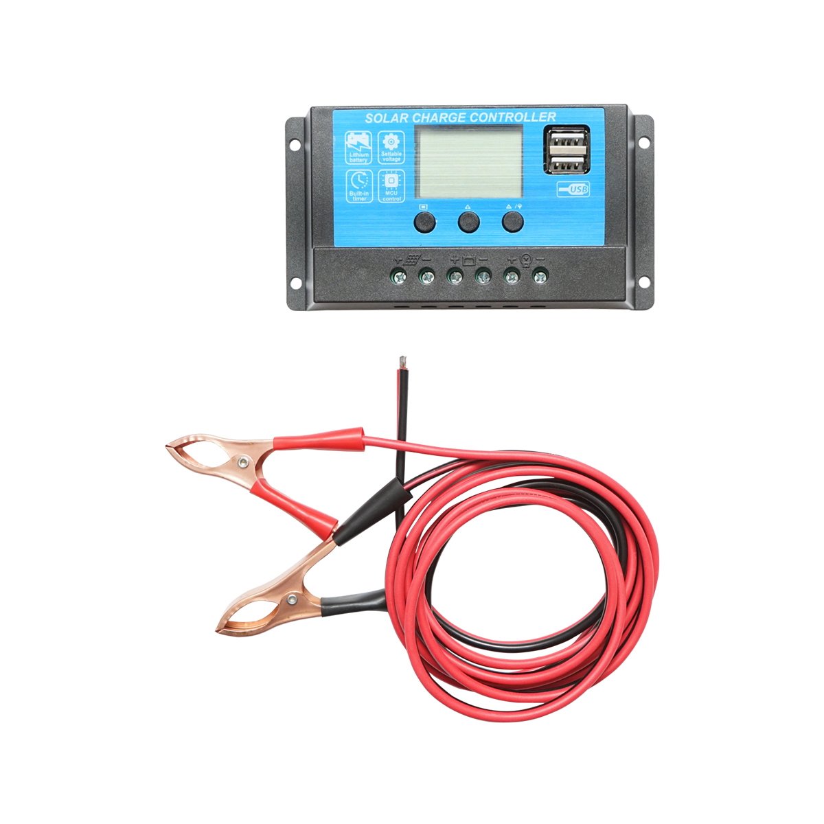 Kit complet gard electric 12V, 14 Joule sarma 1000m cu panou solar 20W si 100 izolatori Breckner Germany